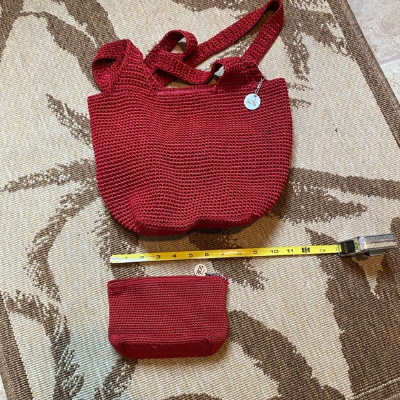 Deep Red ‘The Sak’ Crochet Shoulder Bag Set - Picture 13 of 13
